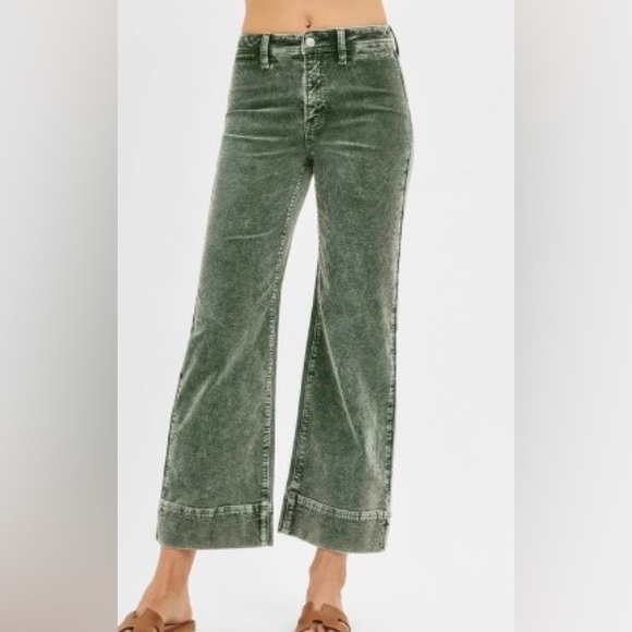 Risen Jeans Denim - Risen High Rise Flared Corduroy Jeans